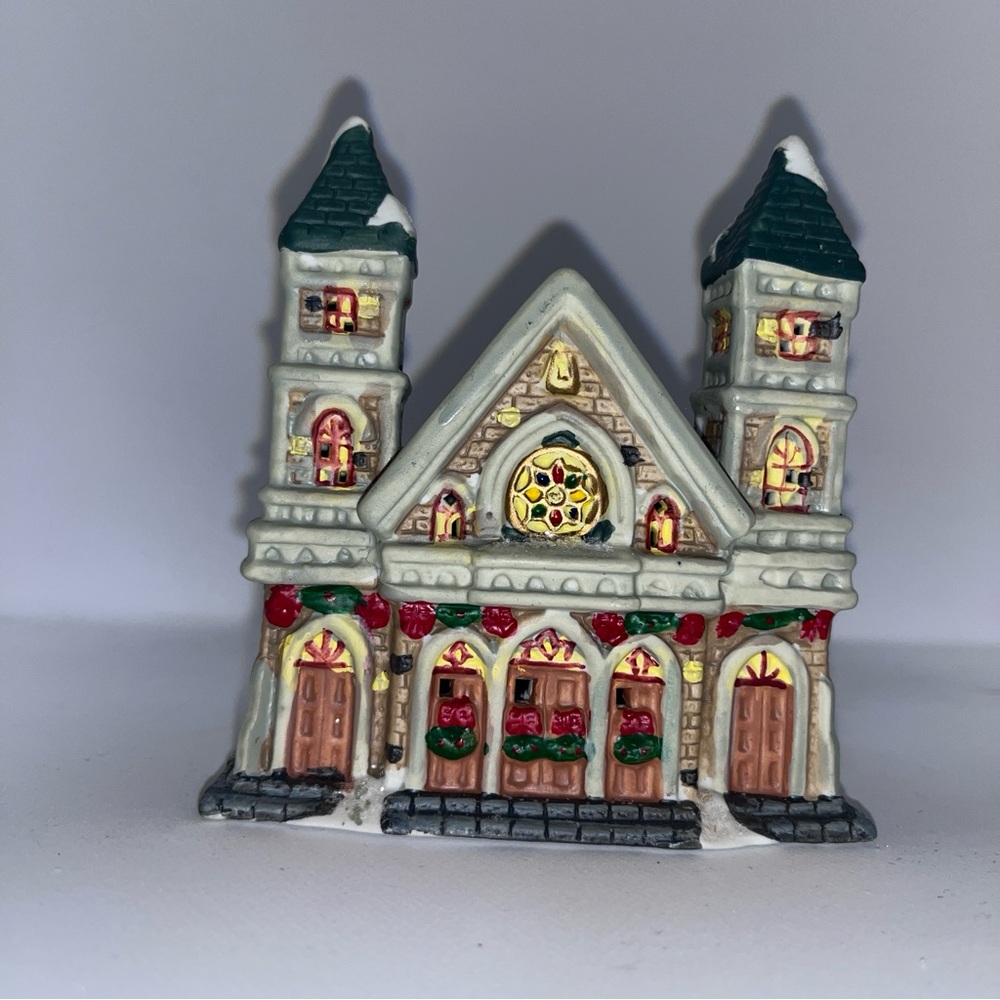Mini porcelain village church